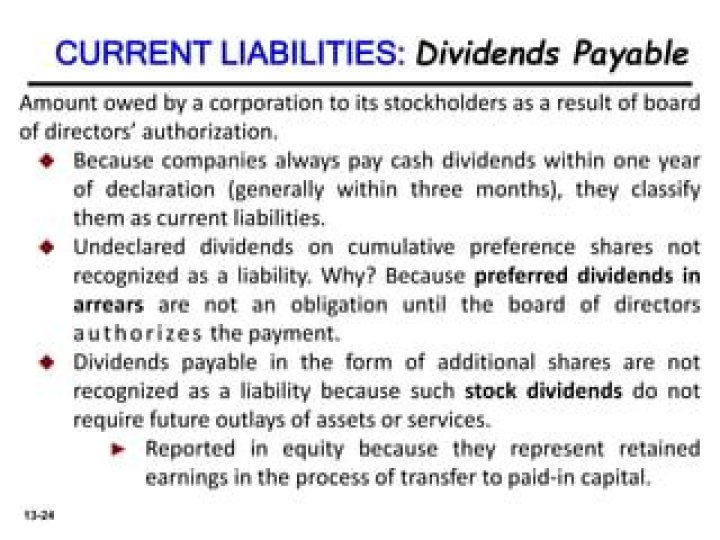 Are dividends in arrears considered liabilities?