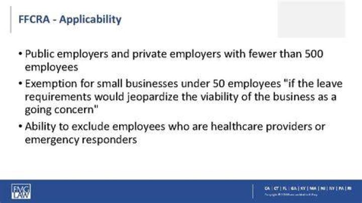 Are employers with fewer than 50 employees exempt from Ffcra?