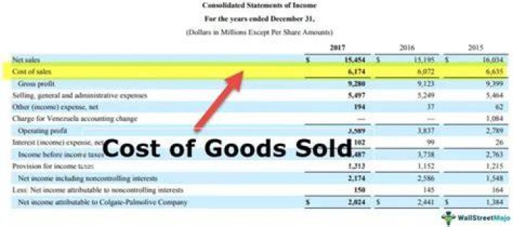 Does cost of goods sold go on cash flow statement?