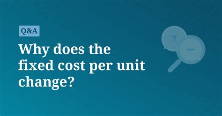 Does fixed cost change per unit?