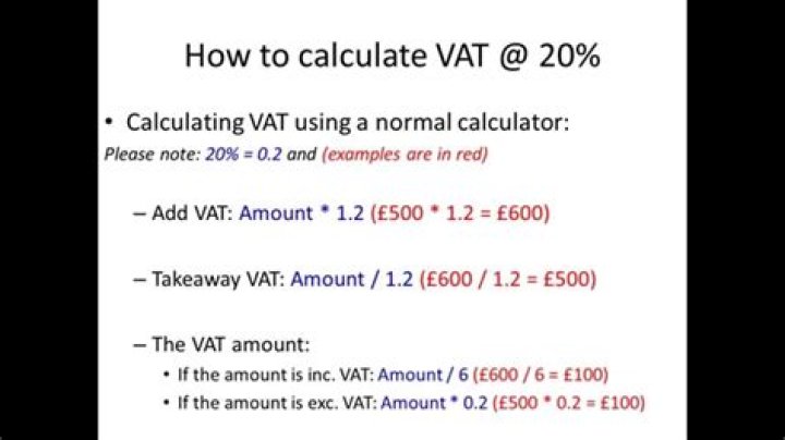 How do I work out VAT from gross amount?
