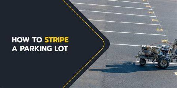 How do you remove a stripe from a parking lot?