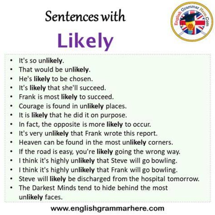 How do you use more likely than not in a sentence?