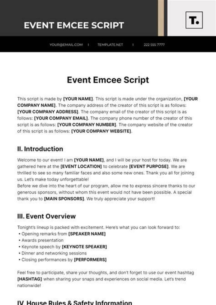 How do you write a good emcee script?