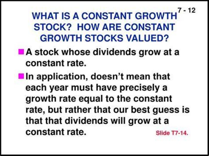 How is a constant growth stock valued?