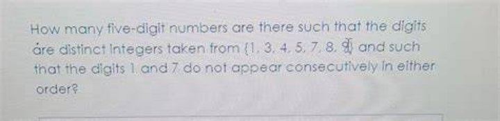How many five digit decreasing numbers are there?