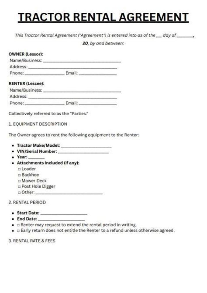 How much is a tractor lease?