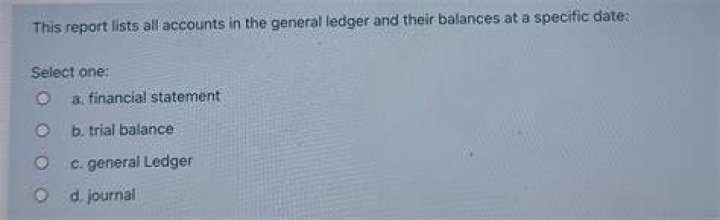 Is an informal report that lists accounts and their balances?
