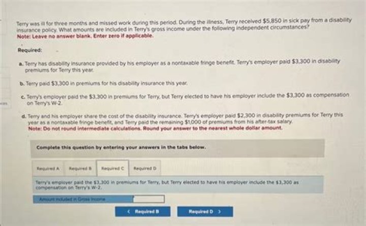 Is disability pay included in gross income?