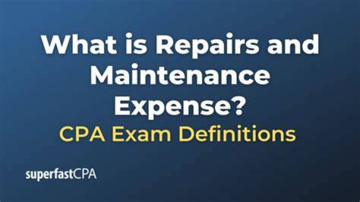 Is repairs and maintenance on the balance sheet?