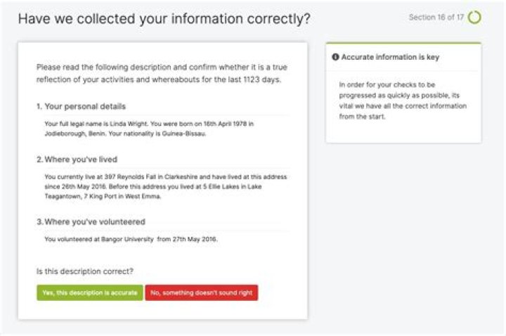 Is the below details correct?