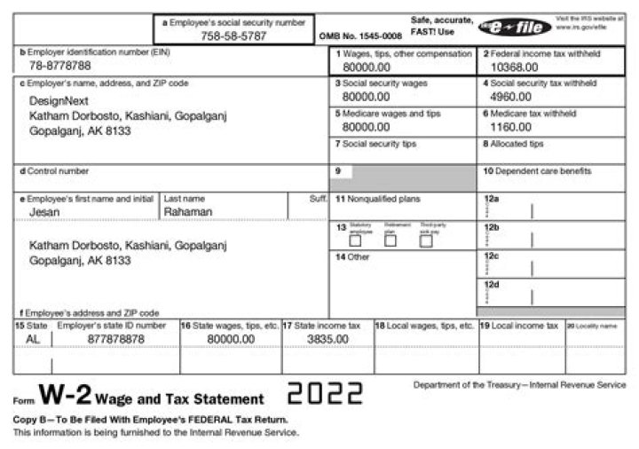 Is there a minimum income to receive a w2?
