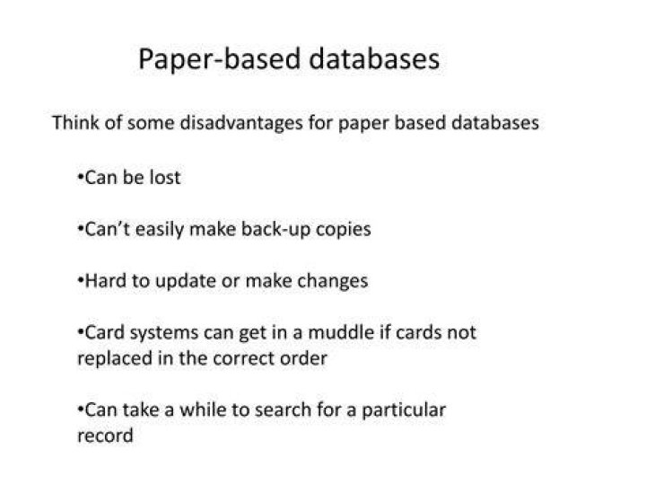 What are the advantages of using paper databases?