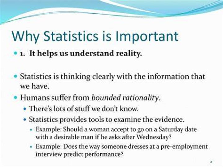 What are the important of statistics?