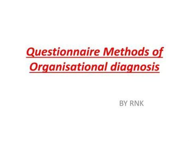 What are the methods of Organisational diagnosis?