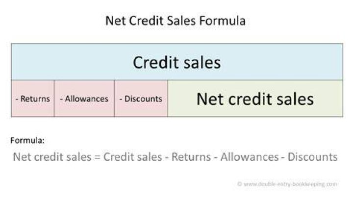 What comes under net credit sales?