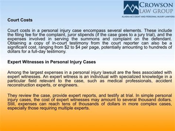 What do court costs include?