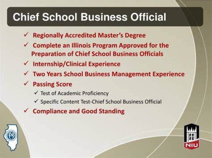 What does a chief school business official do?