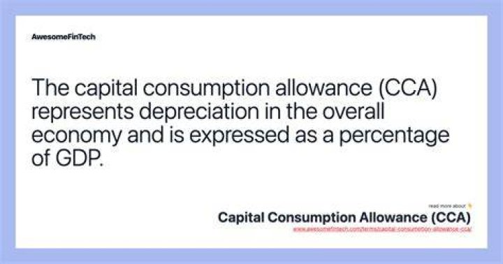 What does capital consumption allowance means?