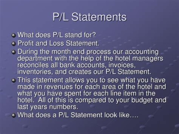 What does P and L stand for?