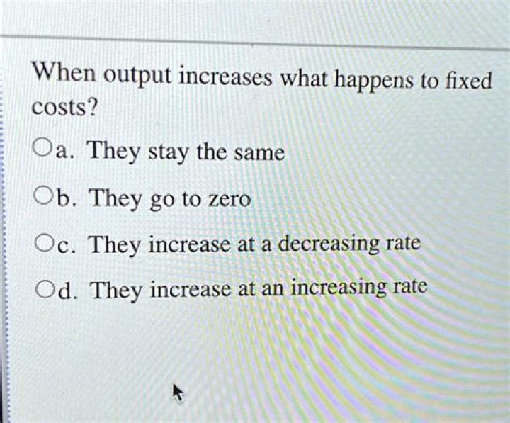 What happens to costs as output increases?