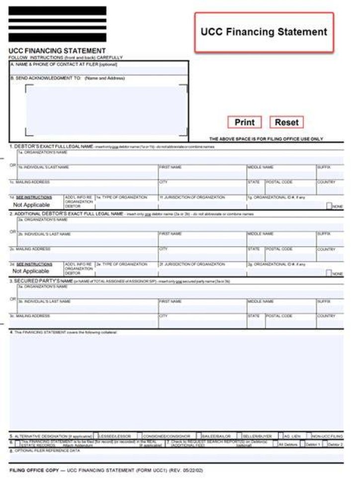 What happens when you file a UCC-1?