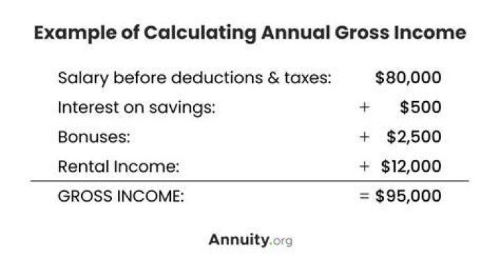 What is a gross income example?