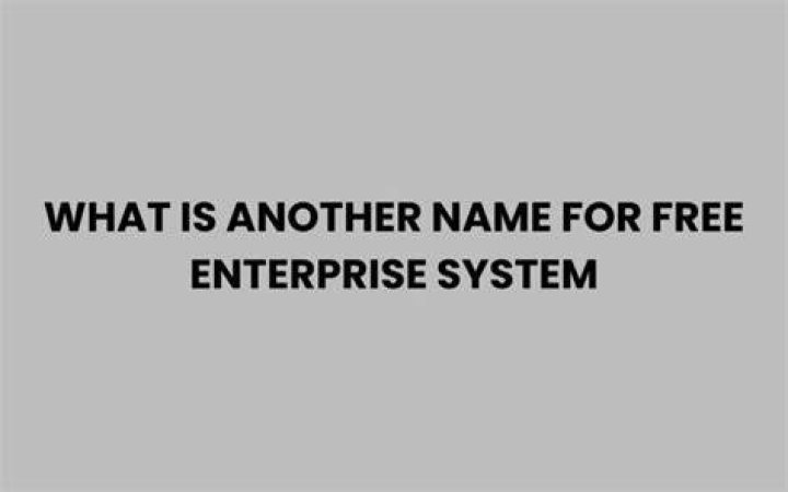 What is another name for the free enterprise system quizlet?