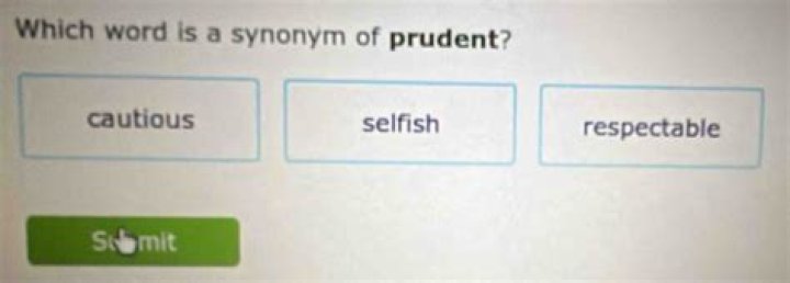 What is another synonym for prudent?