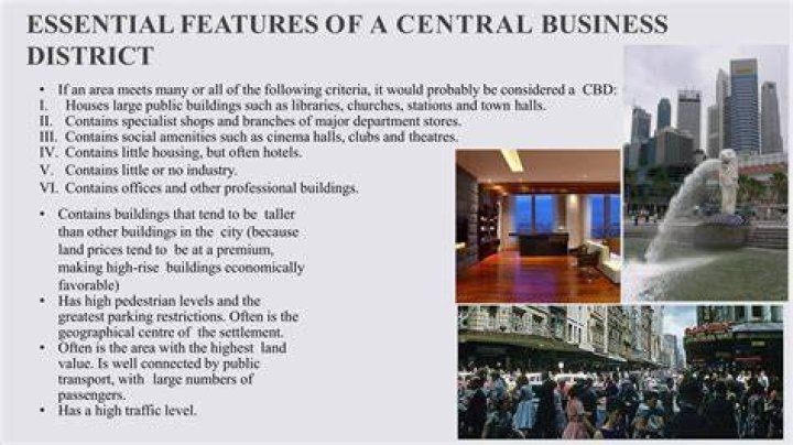 What is considered a business district?