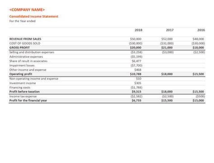 What is in consolidated financial statements?
