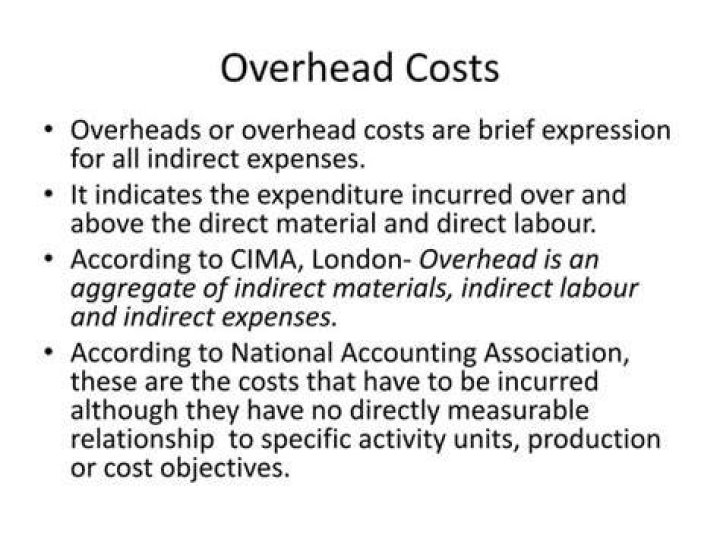 What is meant by overhead cost?