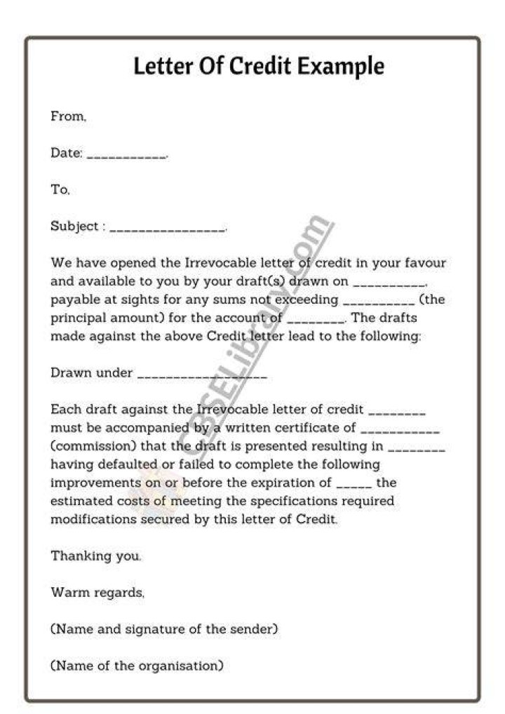 What is opening of letter of credit?