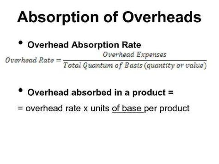 What is single overhead absorption rate?