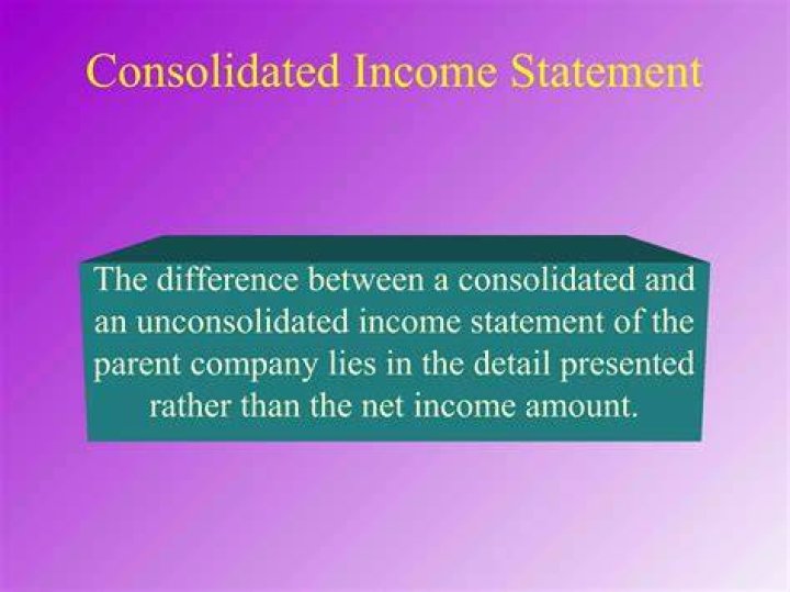 What is the difference between consolidated and unconsolidated financial statement?