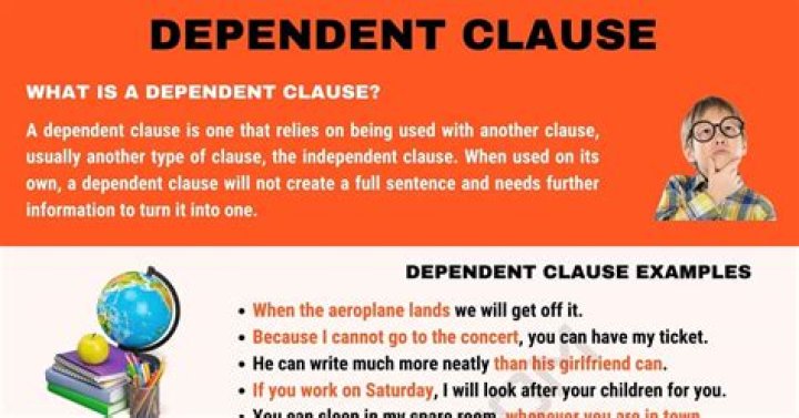 What is the example of dependent clause?