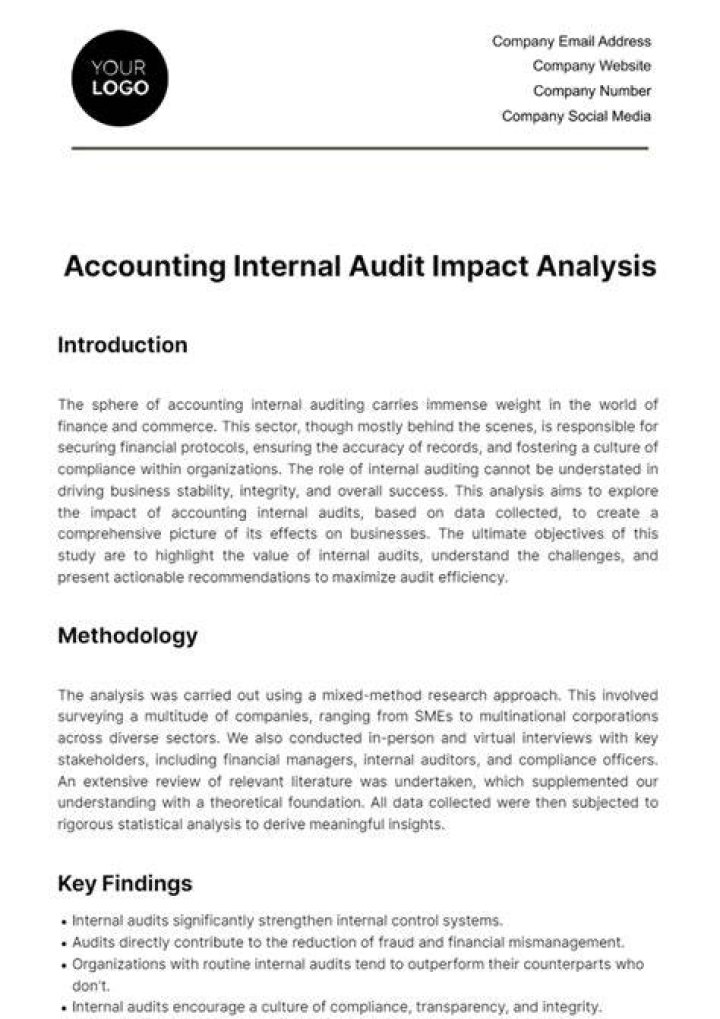 What is the impact of internal audit?