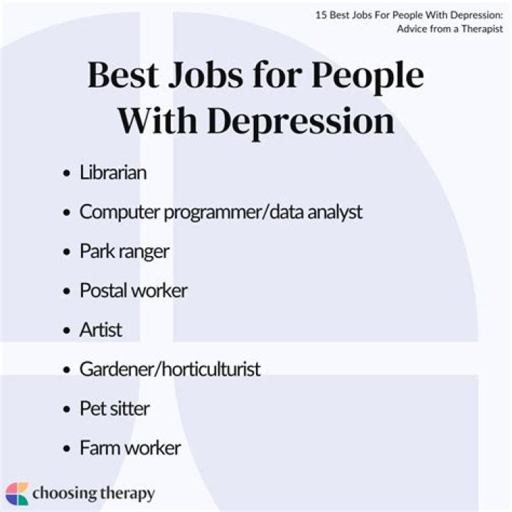 What jobs are best for people with depression?