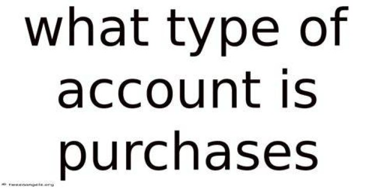 What type of account is purchases account?