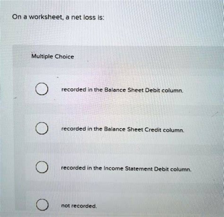 Where is net income recorded on the worksheet?