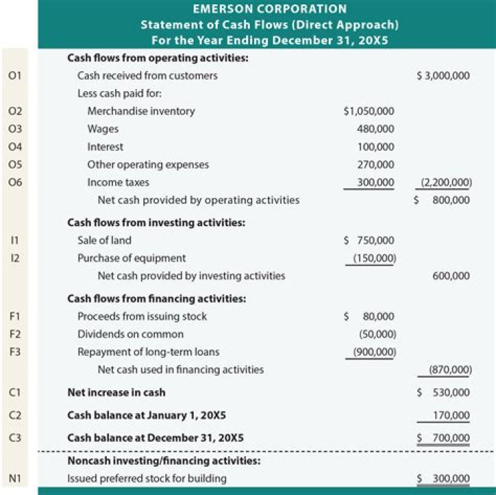 Which item would be not be shown in a statement of cash flow using the direct method?