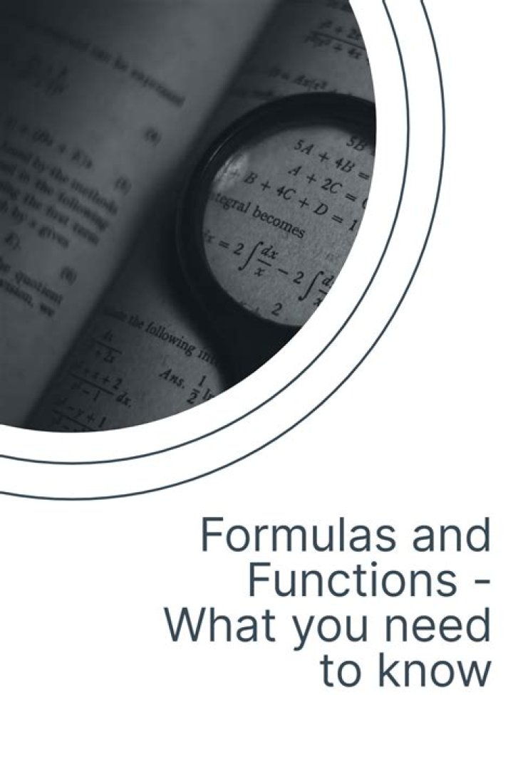 Why is it important to know these functions and formulas?